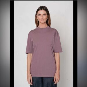 A New Day Women's Elbow Sleeve Mock Turtleneck Ribbed T-Shirt purple color